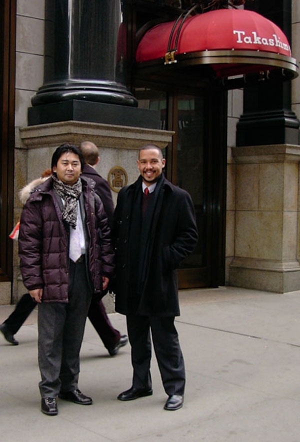 Byron with his Japanese boss at Takashimaya New York.